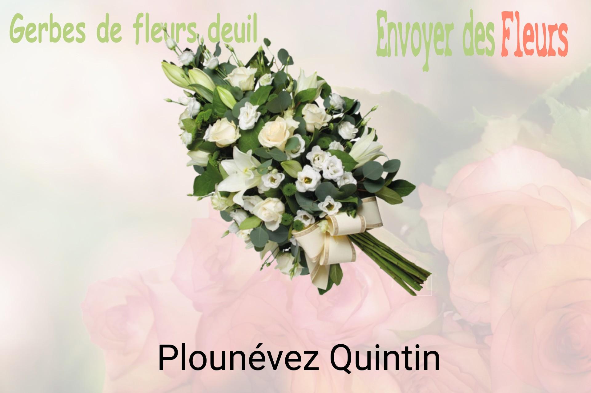 Gerbe de fleurs de deuil livrée à Plounévez-Quintin